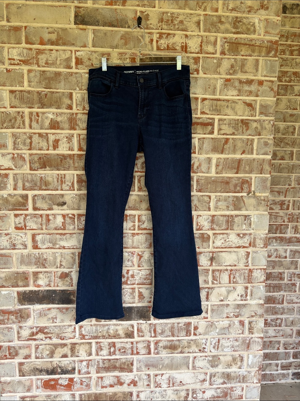 Old‎ Navy Dark Blue Women's Micro Flare Mid-Rise Jeans